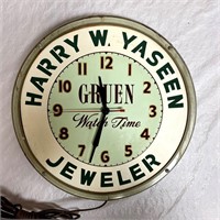 Vintage Harry Yaseen Jewelers Gruen Clock