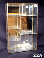 Brass & Glass Minature Curio Cabinet
