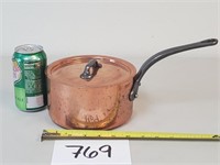 Mauviel $300 Copper 1.9Qt Saucepan with Lid
