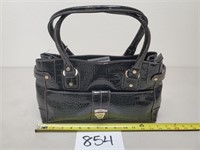 Liz Claiborne Black Embossed Handbag