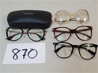 4 Prescription Glasses - 2 D & G, Prada & Unmarked
