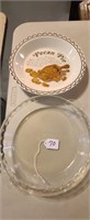 Pecan Pie Plate and Pyrex Plate