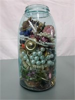 Vintage Jar w/Jewelry