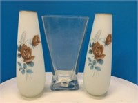 Frosted Vases Lot