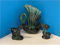 Blue Mountain Pottery Swan Vase