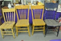 4 Assorted Farmhouse Chairs - Pressback