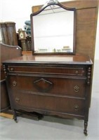 Antique 3 Drawer Dresser w/Mirror