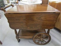 Vintage Oak Tea Wagon