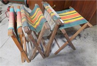 4 vintage folding stools