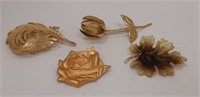 Vintage Brooches - Gold Tone