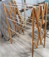 collapsible wooden clothes drying rack