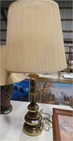 brass table lamp w/shade