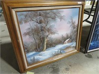 framed/signed oil on canvas 26" x 30"