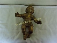 Gilt Resin Cherub Statue AS IS