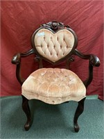 Reproduction Victorian ladies side chair with