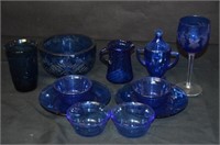 Vintage Cobalt Blue Kitchen Glass