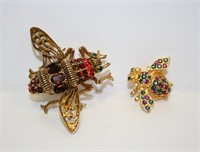 JOAN RIVERS Bee/Fly Brooches