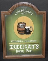 Mulligan's Irish Pub Wooden Sign