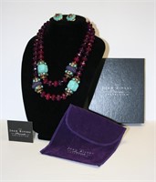 JOAN RIVERS "The Favorite" Faux Ruby Turquoise