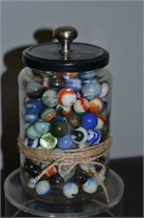 Jar Full of Assorted Marbles