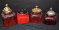 Ruby Glass Canisters