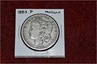 1883 P Morgan Silver Dollar
