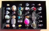 Tray Costume Rings Asst. Sizes and Stones