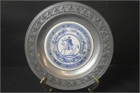 Confederate State Pewter Plate By Canton Pewter