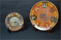 Vintage Carved Decorative Wood Plates
