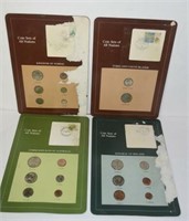 3 Lots of 4 Coin Set Of All Nations