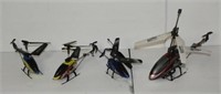 Lot of 4 Mini Helicopters