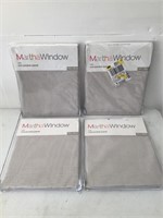 NIP Martha Window Voile Sheer Panels 4 X $BID