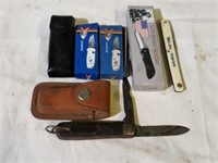 Pocket knives and lighter/knives.