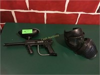 Used Tippmann 98 Custom gun with used helmet