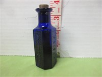 SCARCE BLUE COFFIN STYLE POISON BOTTLE