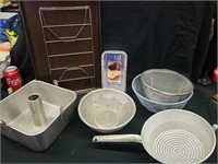 Kitchen pans and strainers