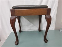 Vintage Wood Stool W/compartment