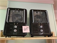 2 COMFORT ZONE 1500 W SPACE HEATERS