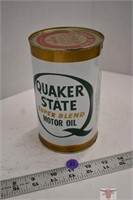 Quaker State 1 Quart Oil Tin Full