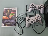 Untested Wii Game Console 2-Controllers1-Game Disc