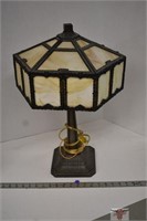 22" Electric Lamp with Glass Shade