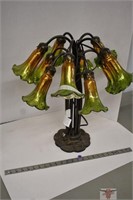 22" Electric Lamp with Mercury Glass Shades