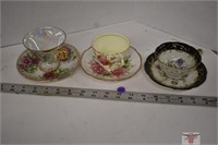 3 - China Cups and Saucers
