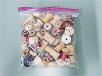 Bag of Vintage Wood Thread Spools