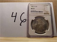 1885-O S Morgan Silver Dollar