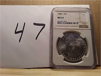 1886 S Morgan Silver Dollar