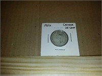 1952 Canadian Silver Quarter