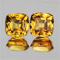 Natural Imperial Golden Yellow Zircon Pair - IF-VV
