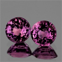 Natural AAA Violet Pink Burma Spinel Pair 6.00 MM