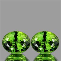 Natural Premium Green Demantoid Pair(Flawless-VVS)